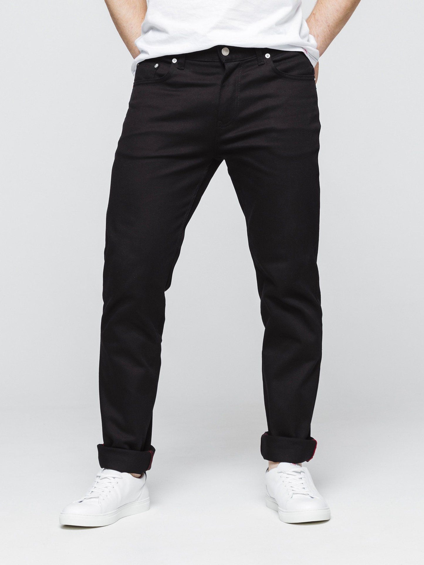 JEANS AJUSTE 103N coton bio filidenim flex uni noir Homme