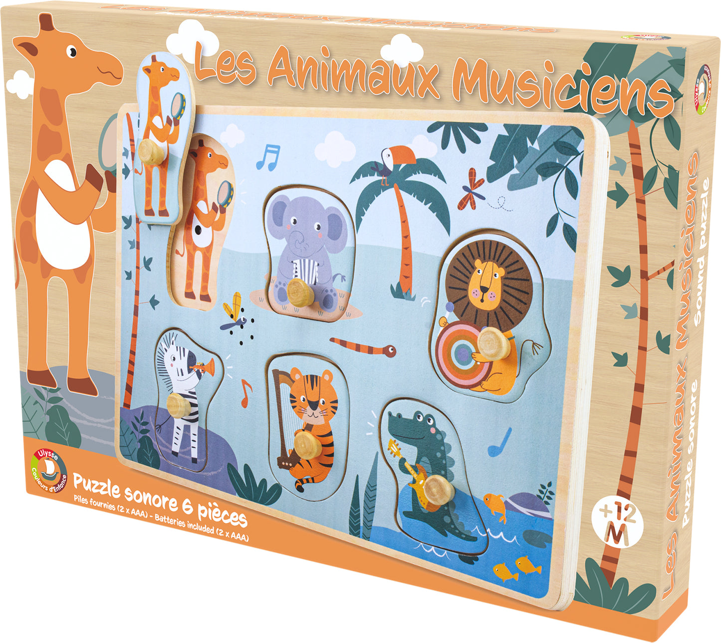 Puzzle sonore - Jungle musicale 6 pcs