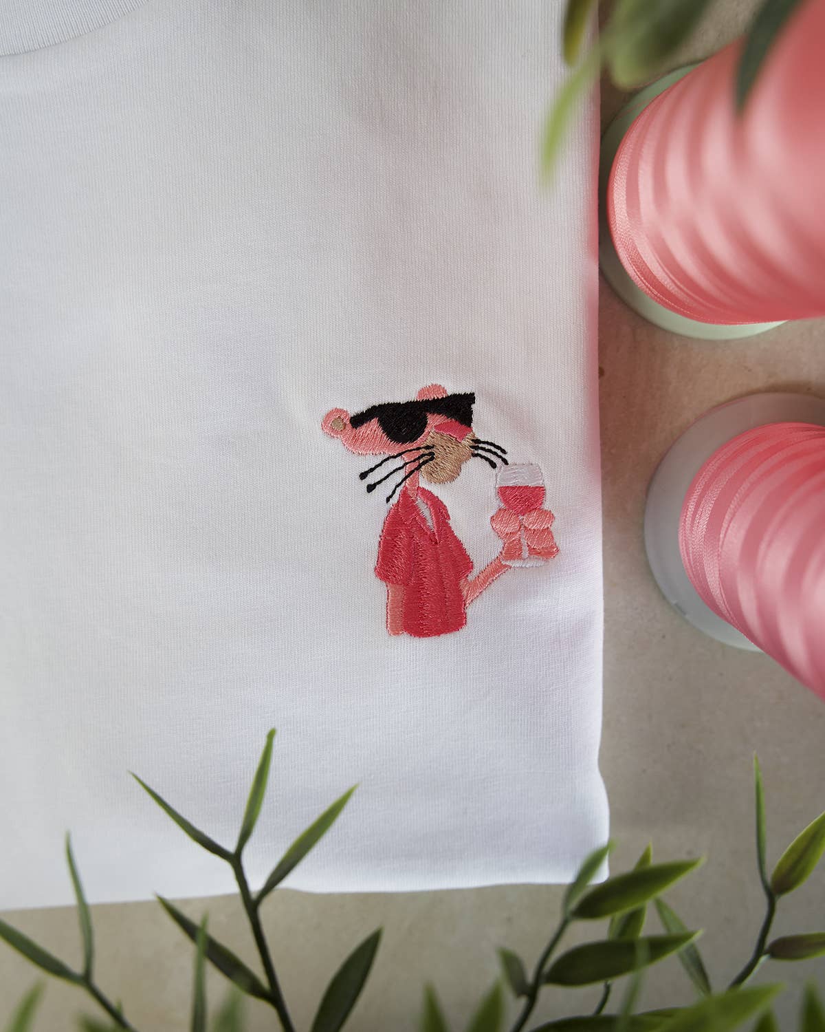 T-shirt brodé - La Panthère Rose