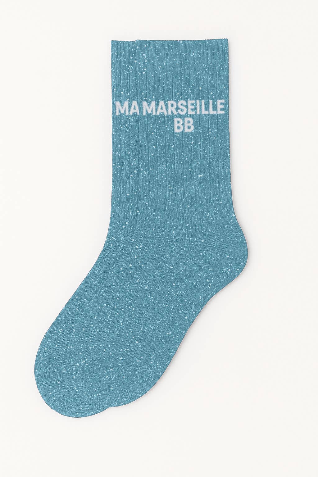 Chaussettes à Paillettes "Marseille BB" Turquoise