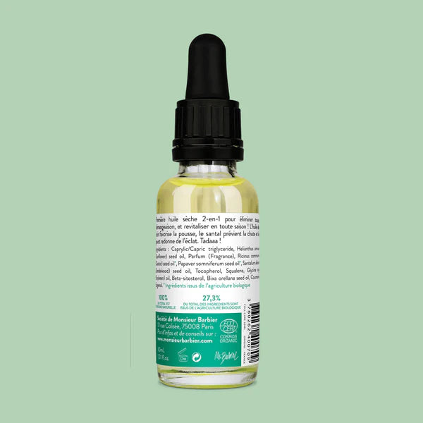 Huile sèche certifiée BIO à Barbe & Cheveux - FULL CARE - 30mL