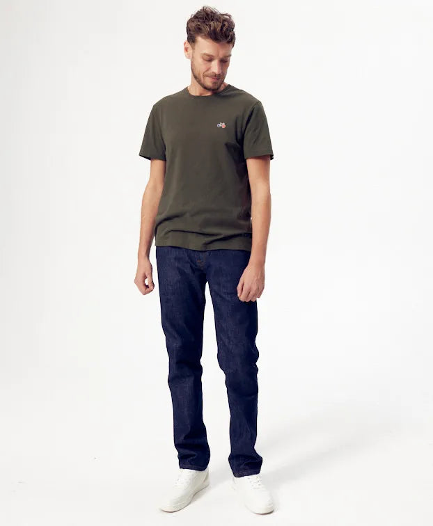 Tee-shirt Baptiste Vélo Kaki recyclé - La Gentle Factory - Made in France