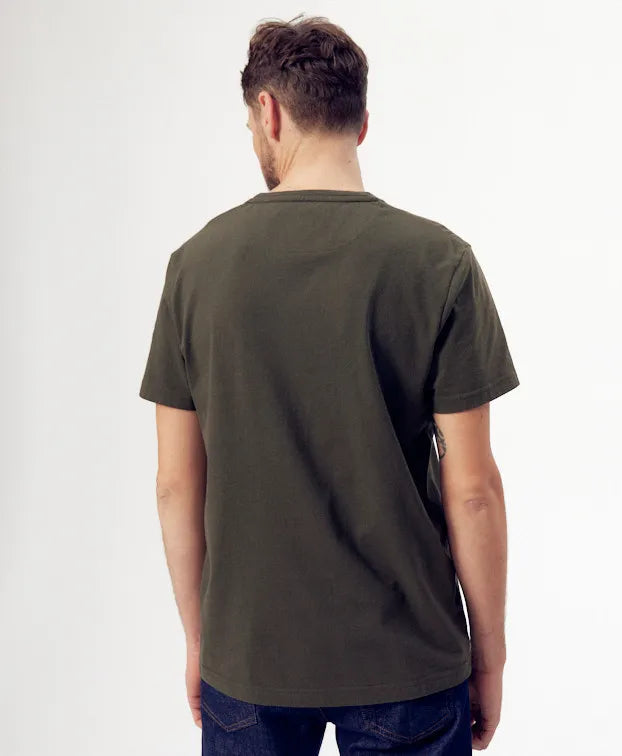 Tee-shirt Baptiste Vélo Kaki recyclé - La Gentle Factory - Made in France