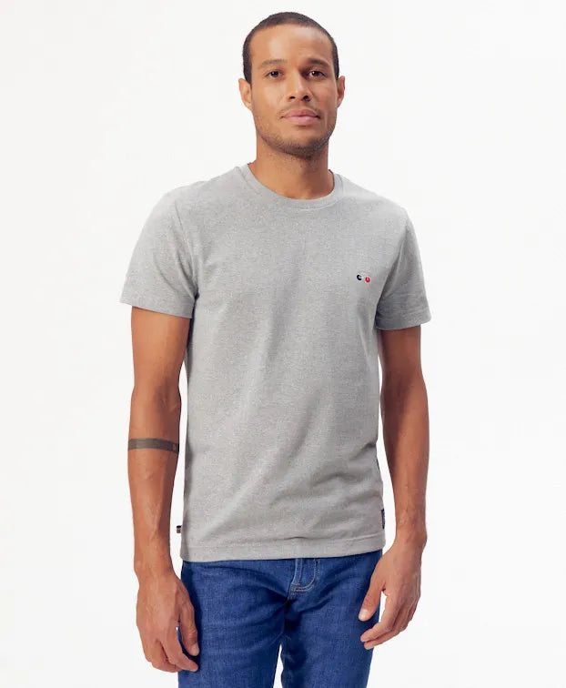 Tee-shirt Baptiste Vélo Gris Chiné recyclé - La Gentle Factory - Made in France