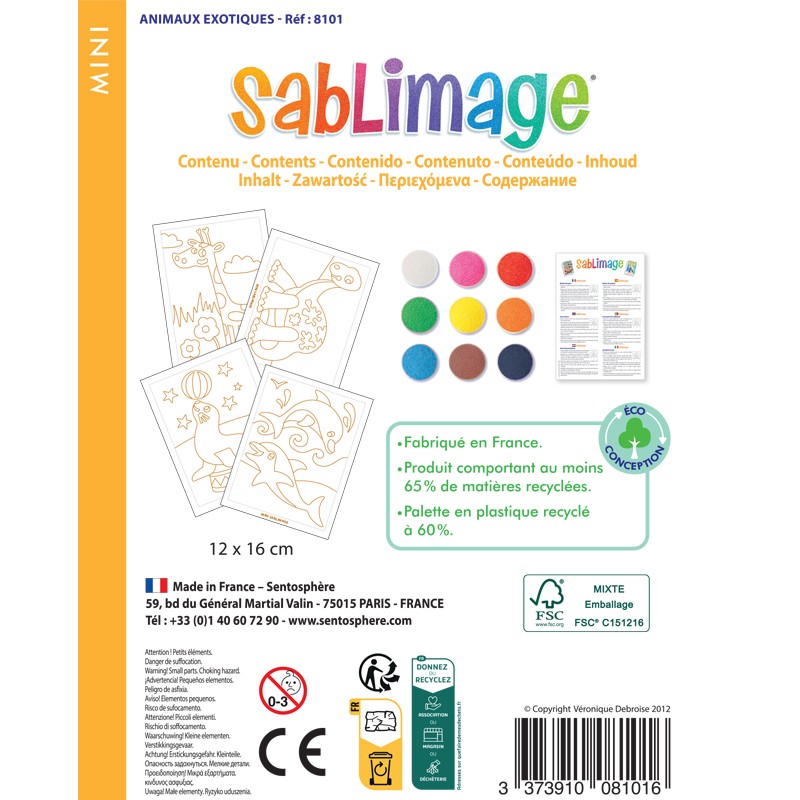 Mini Sablimage - Animaux Exotiques