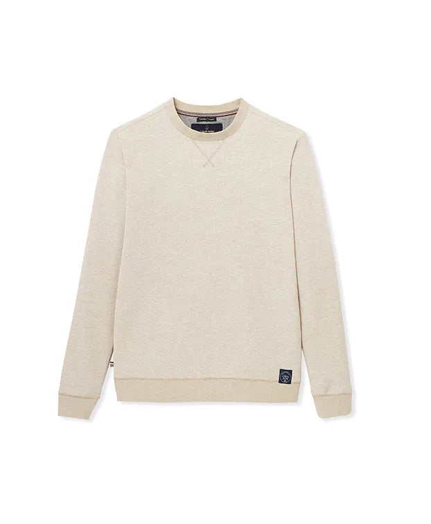 Sweat Paul piqué beige en fibres recyclées - La Gentle Factory - Made in France