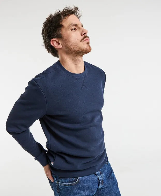Sweat Paul piqué bleu marine en fibres recyclées - La Gentle Factory - Made in France