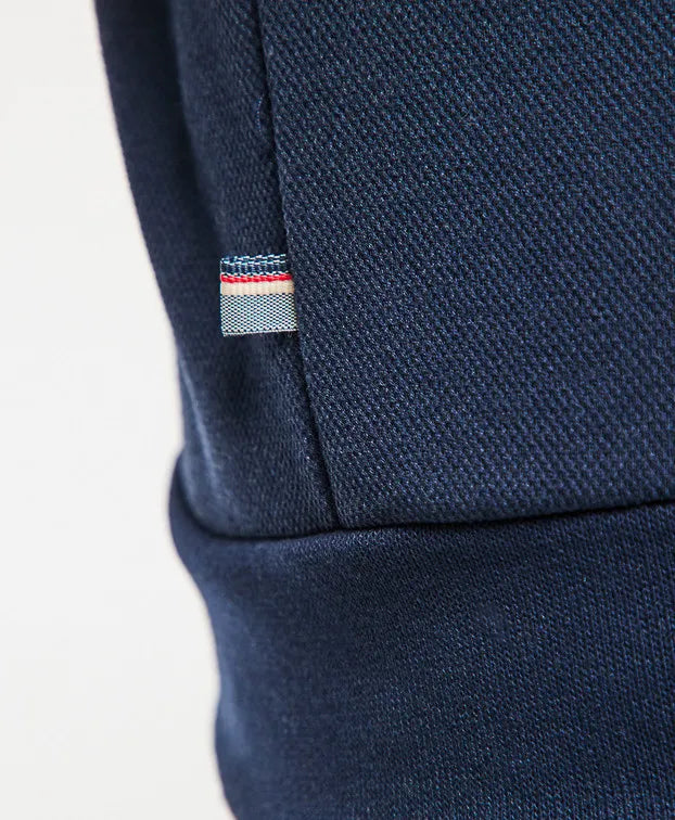 Sweat Paul piqué bleu marine en fibres recyclées - La Gentle Factory - Made in France