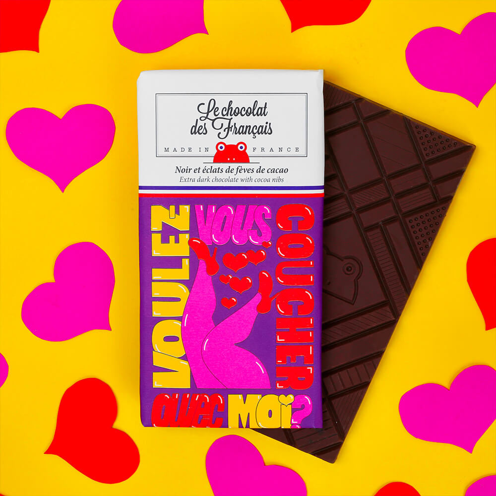 Tablette 80g Voulez-vous Noir Fèves de cacao bio