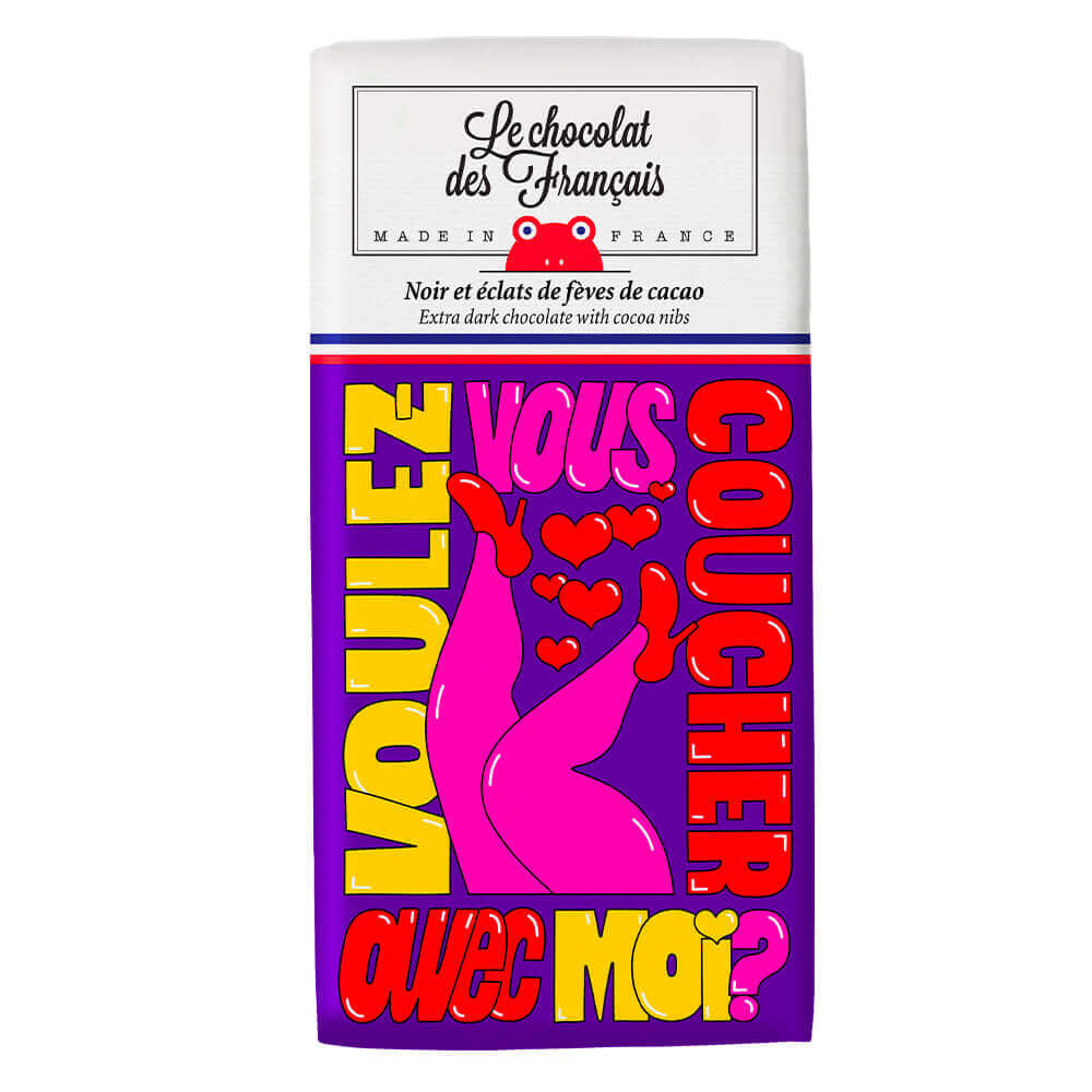 Tablette 80g Voulez-vous Noir Fèves de cacao bio