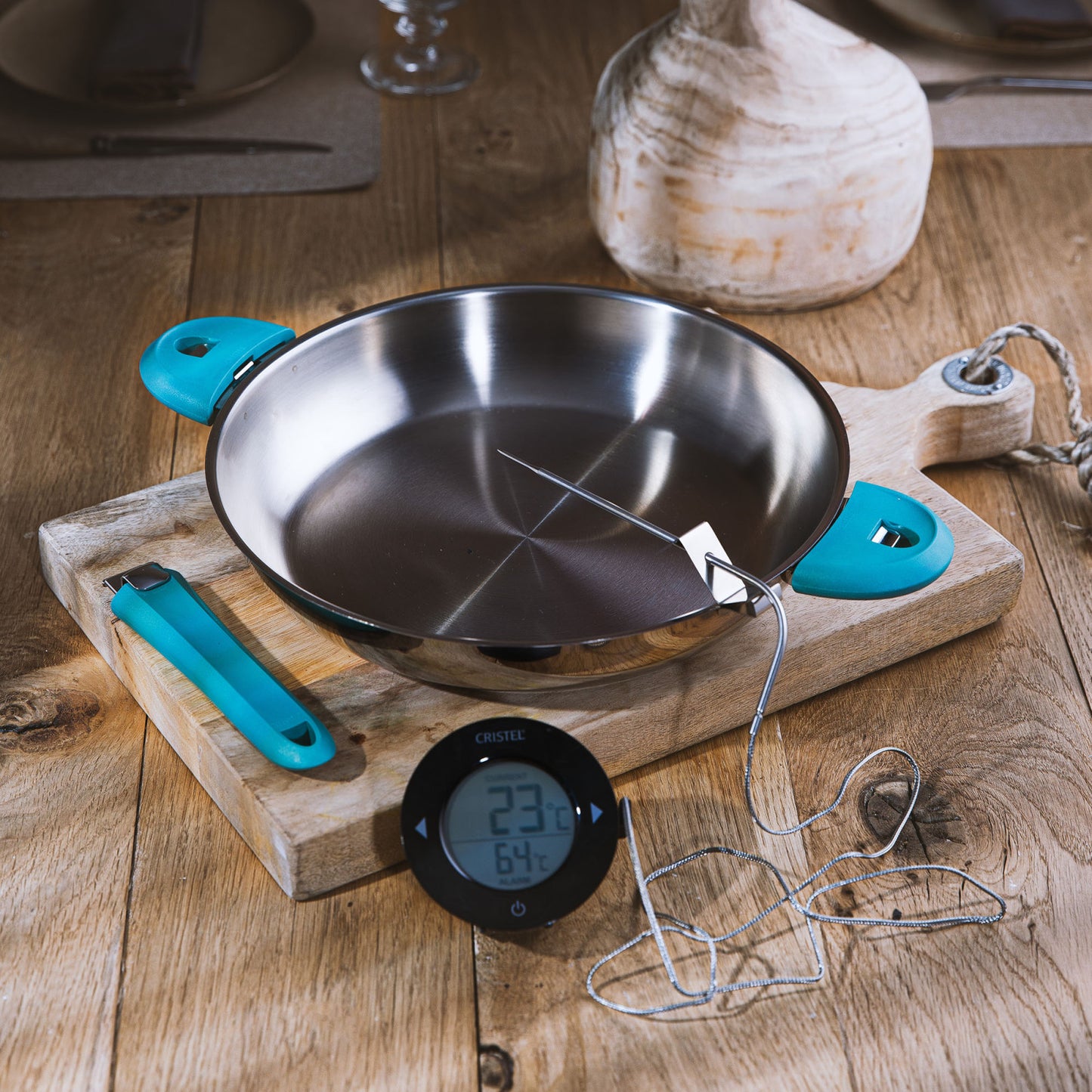 Poêle inox - Mutine amovible induction
