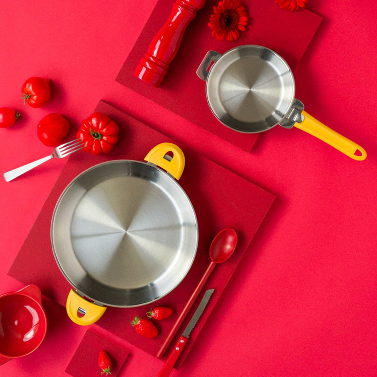 Poêle inox - Mutine amovible induction