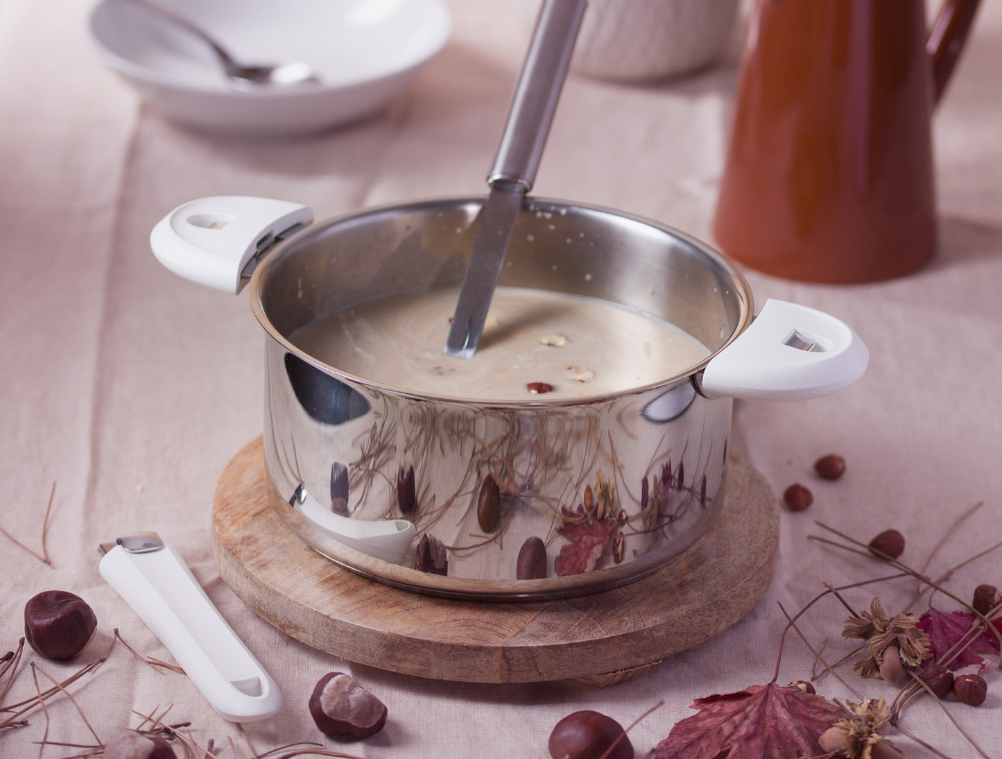 Série de 4 casseroles Mutine 14 à 20 cm + 2 poignées amovibles noire