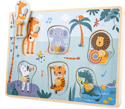 Puzzle sonore - Jungle musicale 6 pcs