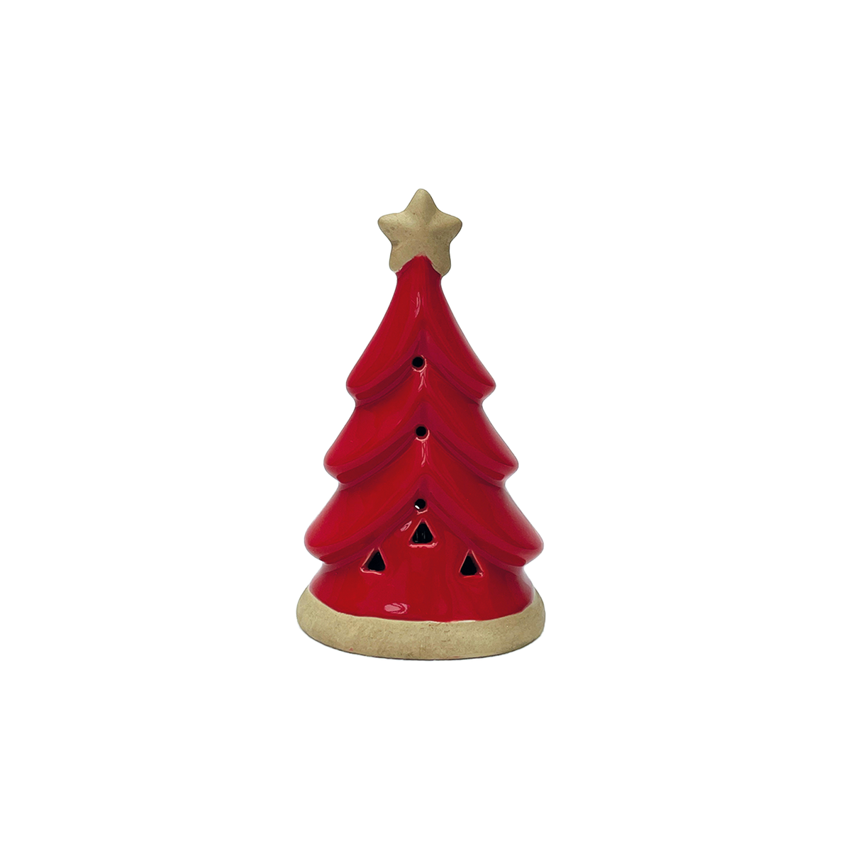 Déco LED arbre pm rouge à piles L7,5 P4,8 H12,1cm