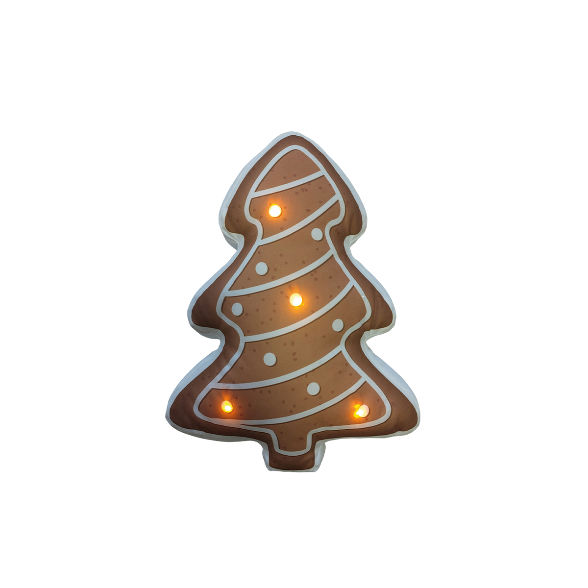 Coussin LED sapin marron 40x30cm