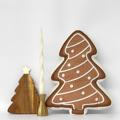 Coussin LED sapin marron 40x30cm