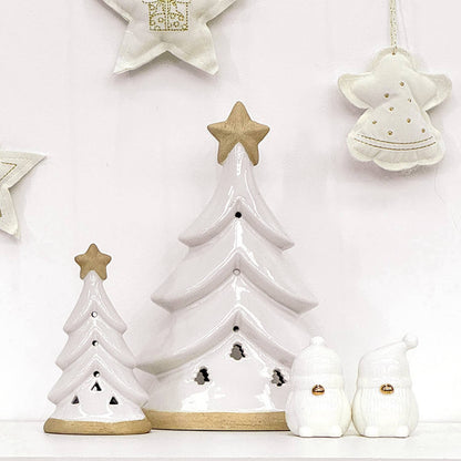 Déco LED arbre pm blanc à piles L7,5 P4,8 H12,1cm