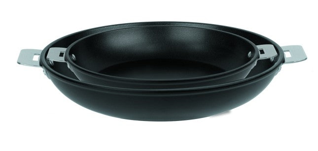 Set de 2 poêles antiadhésives en aluminium Ø24 et 28 cm - poignée amovible