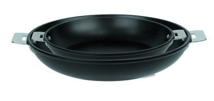 Set de 2 poêles antiadhésives en aluminium Ø24 et 28 cm - poignée amovible