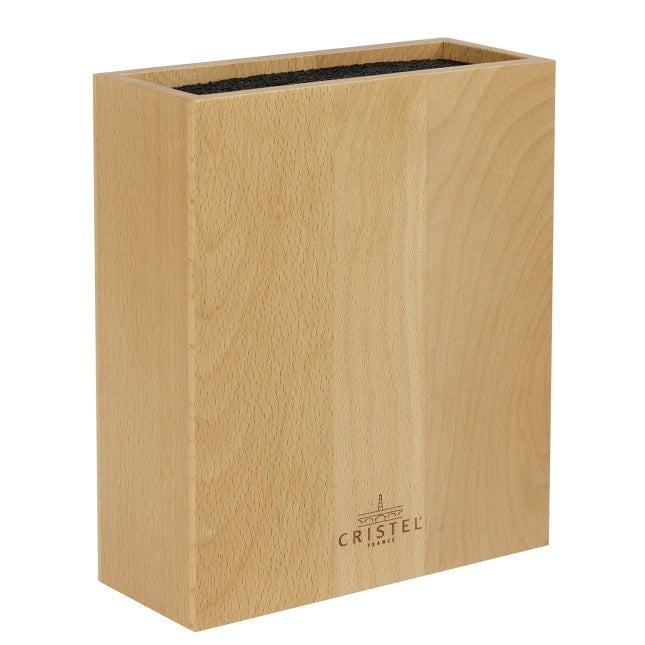 Bloc à couteaux aimanté en bois de hêtre