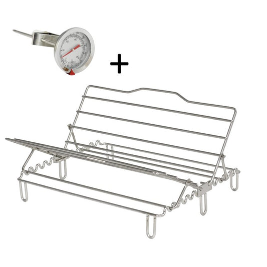 Pack grille berceau + thermomètre de cuisson pour plat à four