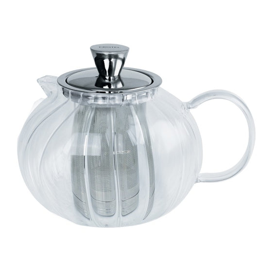 Gyokuro - théière ronde en verre avec filtre dévissable