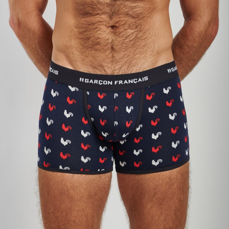 BOXER CLASSIQUE COQS TRICOLORES