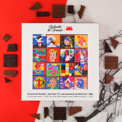 Art Coffret de 16 carrés Chocolat bio 80g