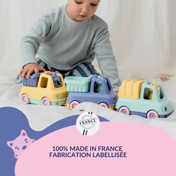 Le Jouet Simple, Coffret Camions Poubelle et Pompier avec Figurines