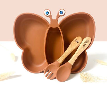 Set repas avec couvert Papillon pour enfant